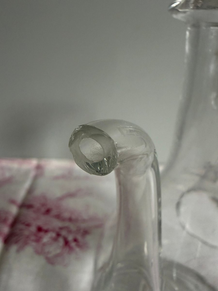 Huilier en verre soufflé incolore - Fin du XVIIIe siècle 18e-photo-5