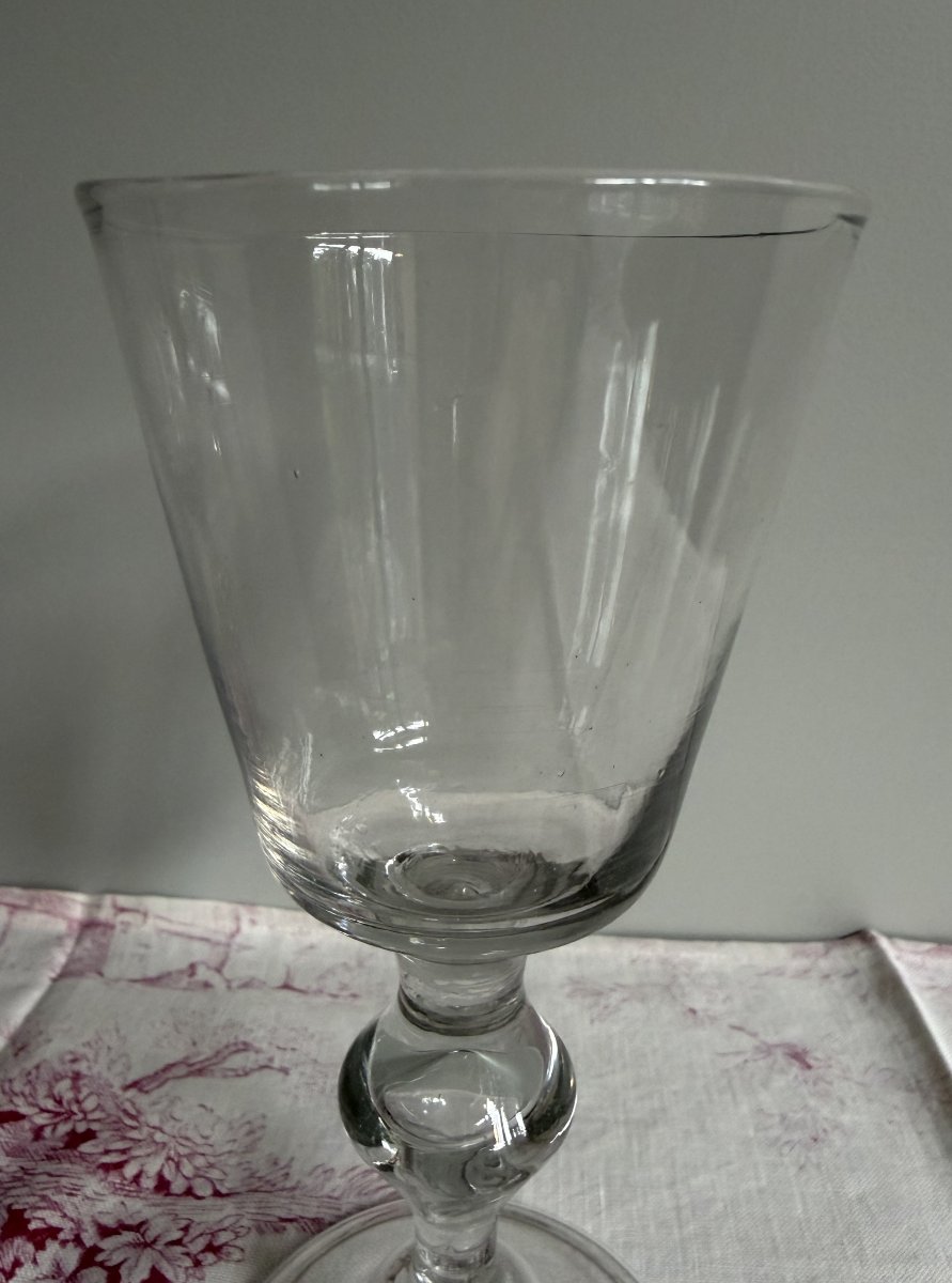 Suite de trois grands verres dit "bourguignons" en verre soufflé - XVIIIe siècle 18e-photo-4