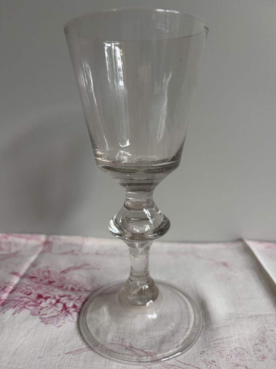 Suite de trois grands verres dit "bourguignons" en verre soufflé - XVIIIe siècle 18e-photo-2