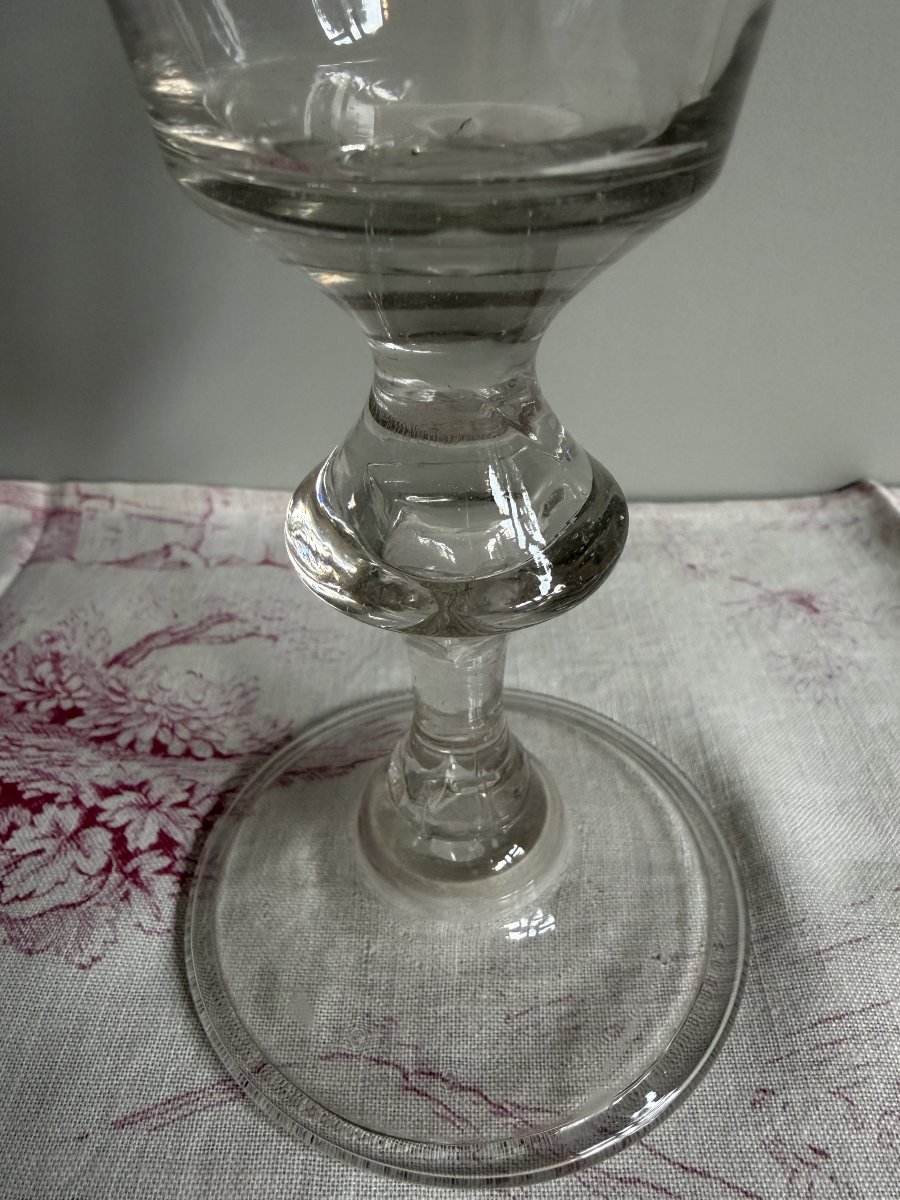 Suite de trois grands verres dit "bourguignons" en verre soufflé - XVIIIe siècle 18e-photo-3