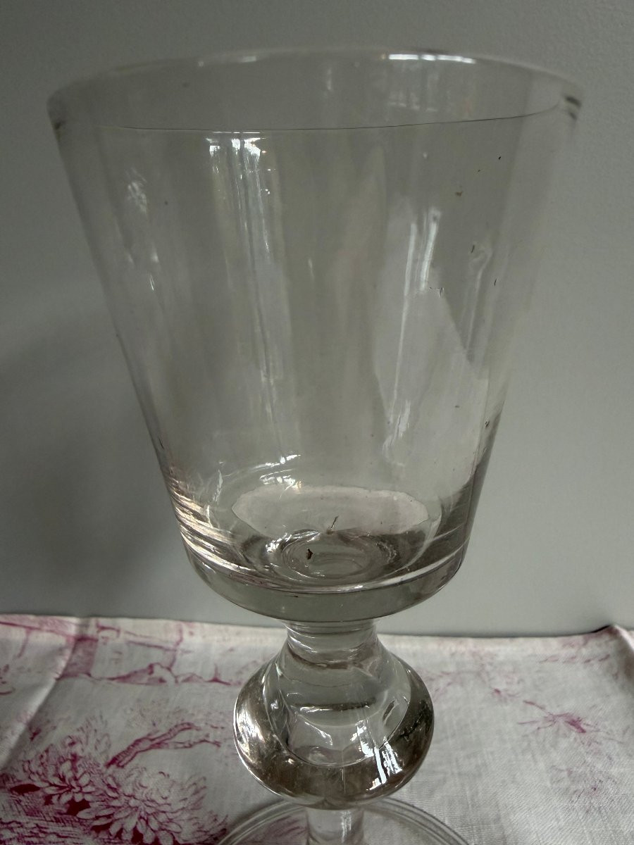 Suite de trois grands verres dit "bourguignons" en verre soufflé - XVIIIe siècle 18e-photo-4