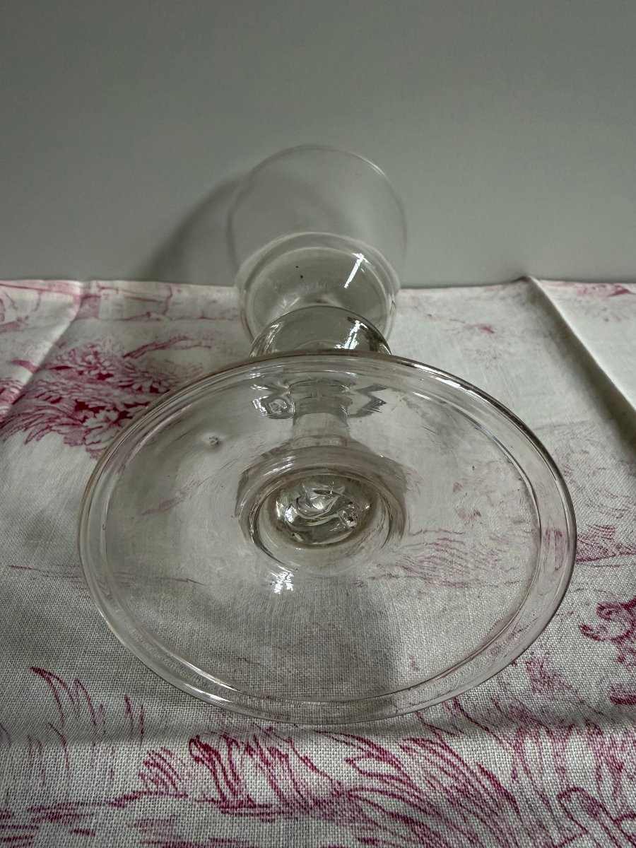 Suite de trois grands verres dit "bourguignons" en verre soufflé - XVIIIe siècle 18e-photo-5