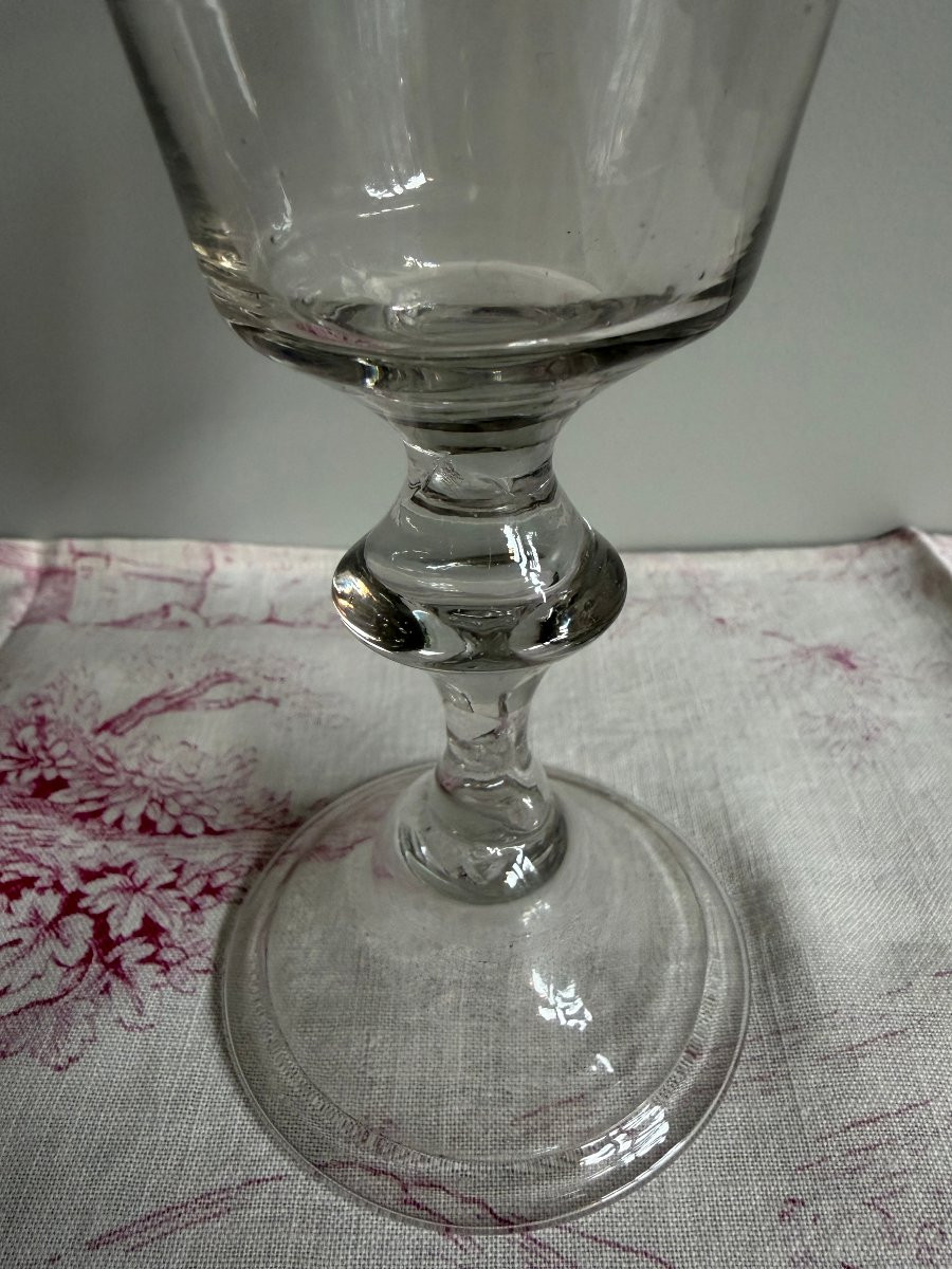 Suite de trois grands verres dit "bourguignons" en verre soufflé - XVIIIe siècle 18e-photo-6