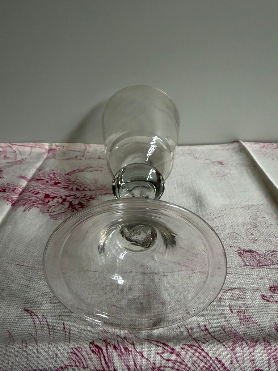 Suite de trois grands verres dit "bourguignons" en verre soufflé - XVIIIe siècle 18e-photo-8