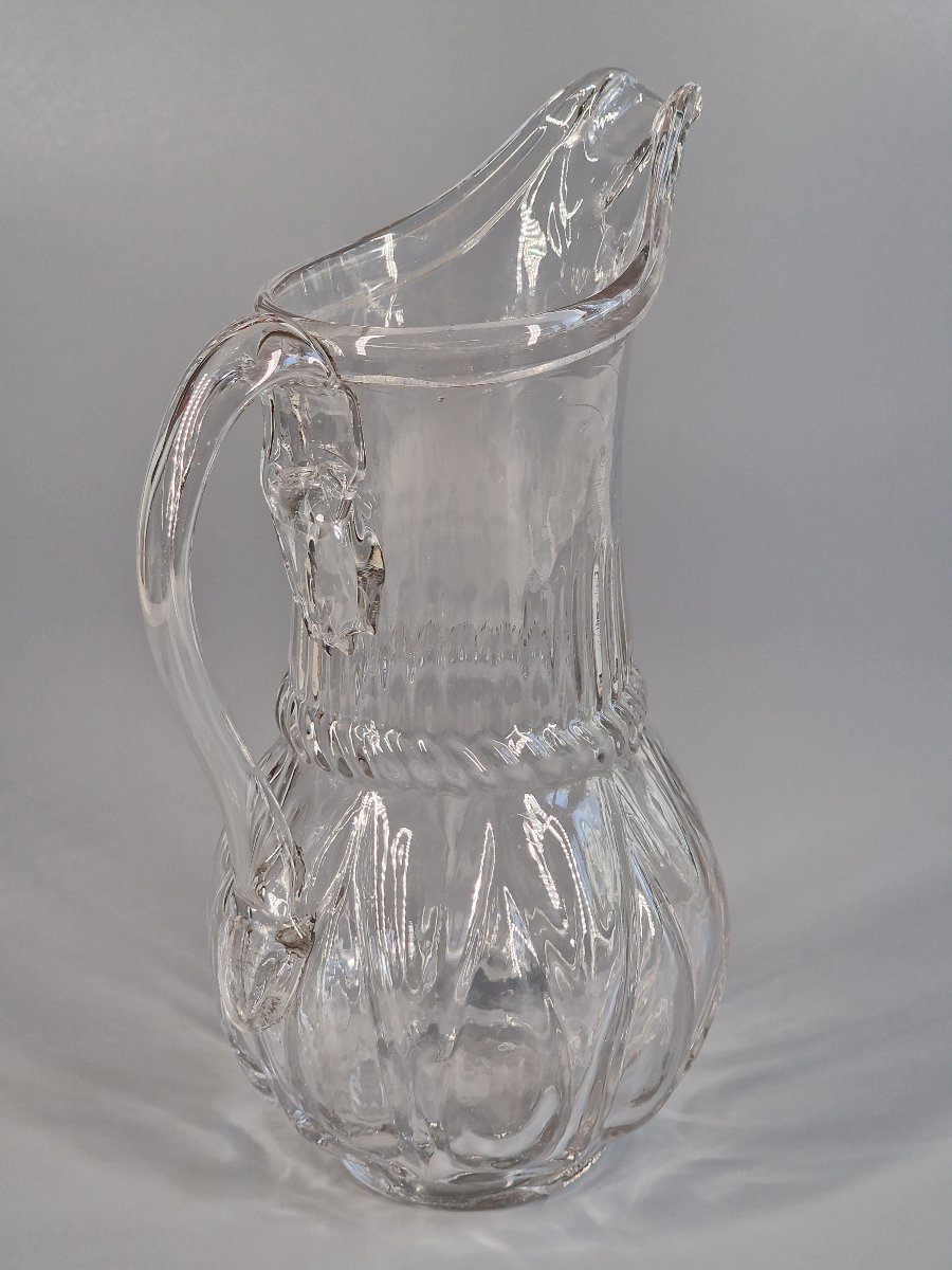Normandy, Blown Glass Cider Pitcher - 19th Century -photo-3