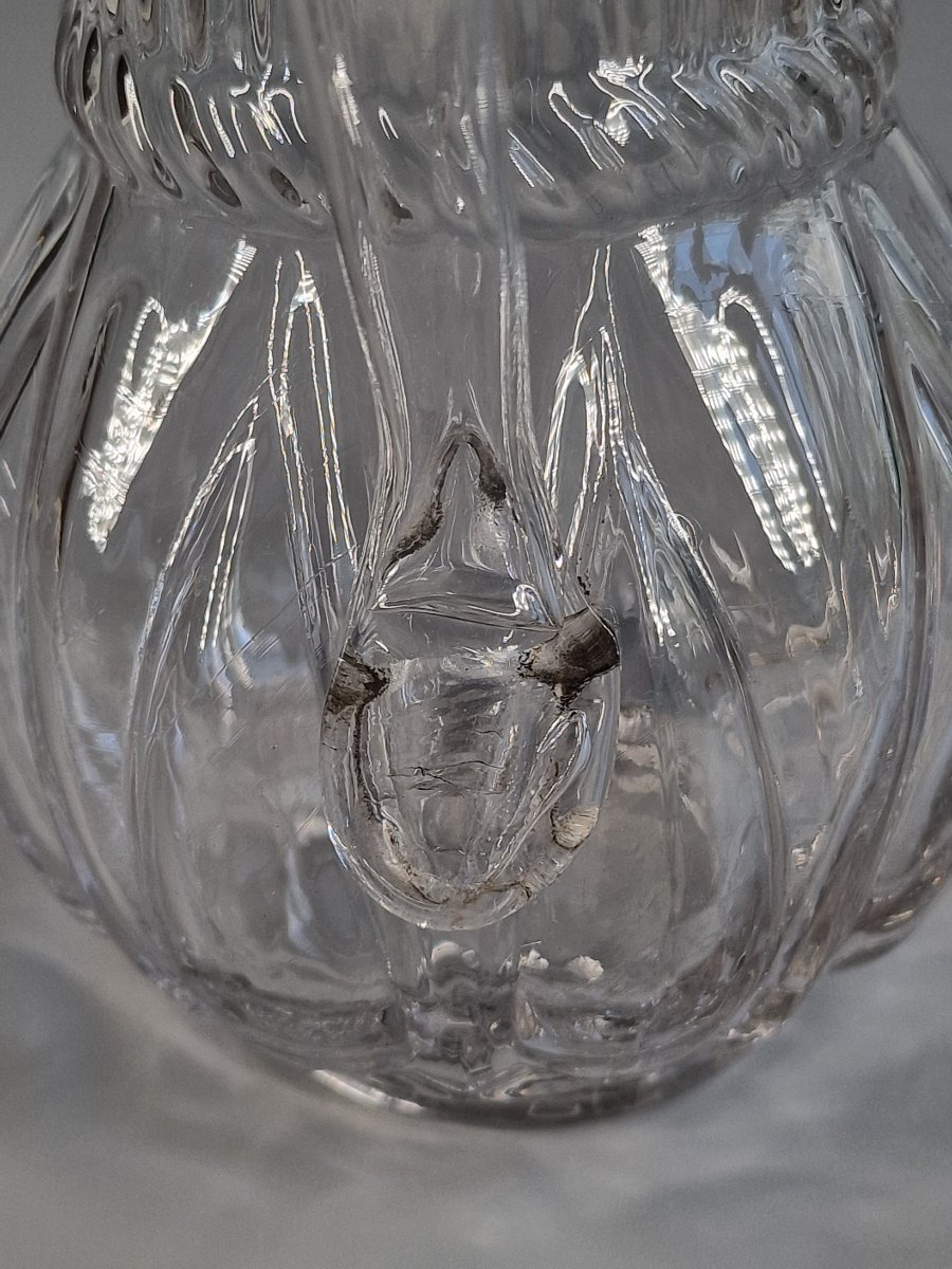 Normandy, Blown Glass Cider Pitcher - 19th Century -photo-7