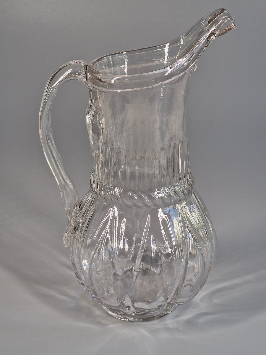 Normandy, Blown Glass Cider Pitcher - 19th Century 
