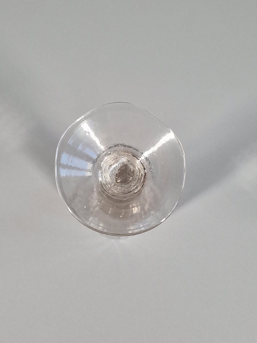 Verre à alcool en verre soufflé à décor de godrons – XVIIIe siècle 18e-photo-4