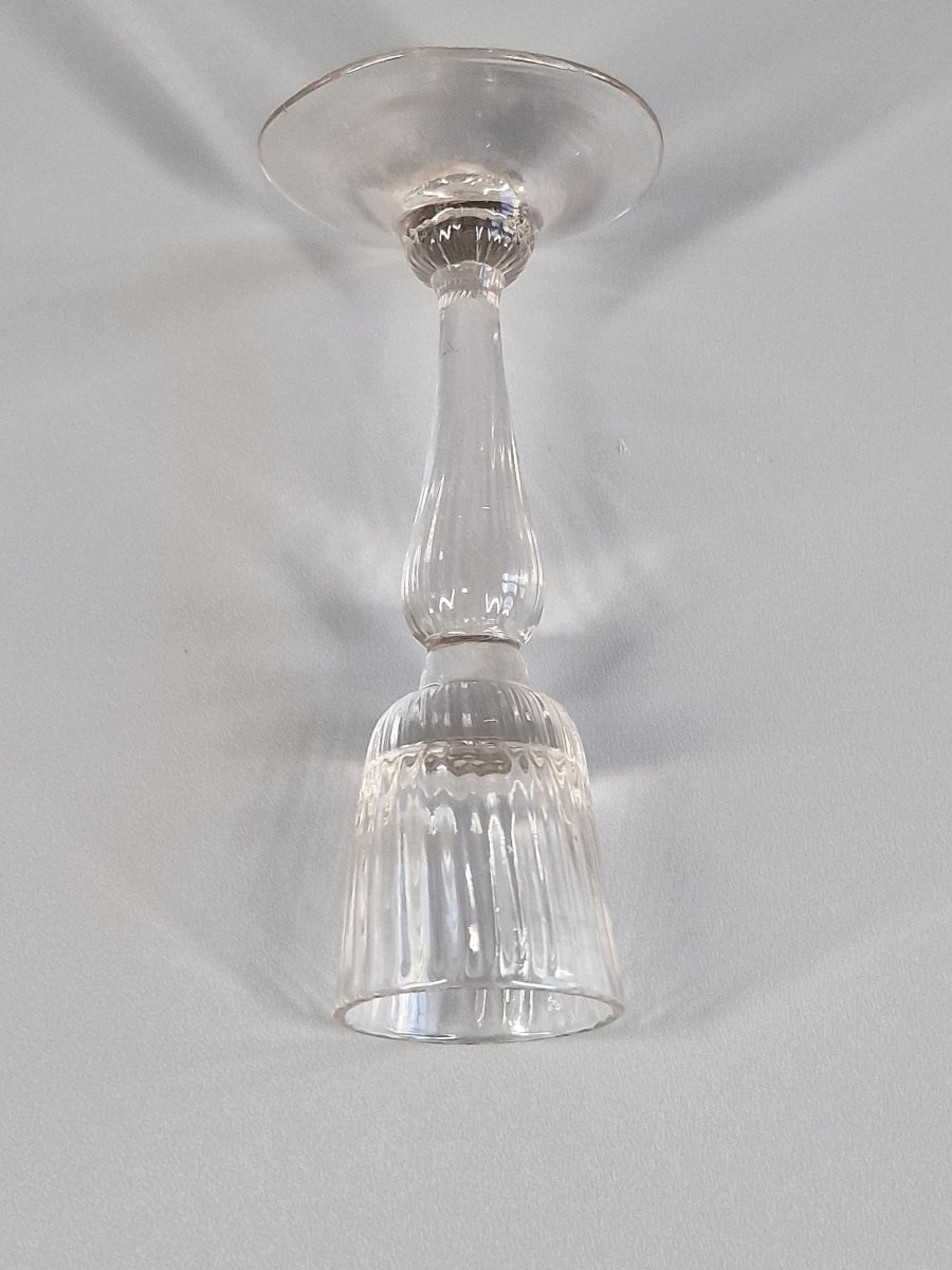 Verre à alcool en verre soufflé à décor de godrons – XVIIIe siècle 18e-photo-5