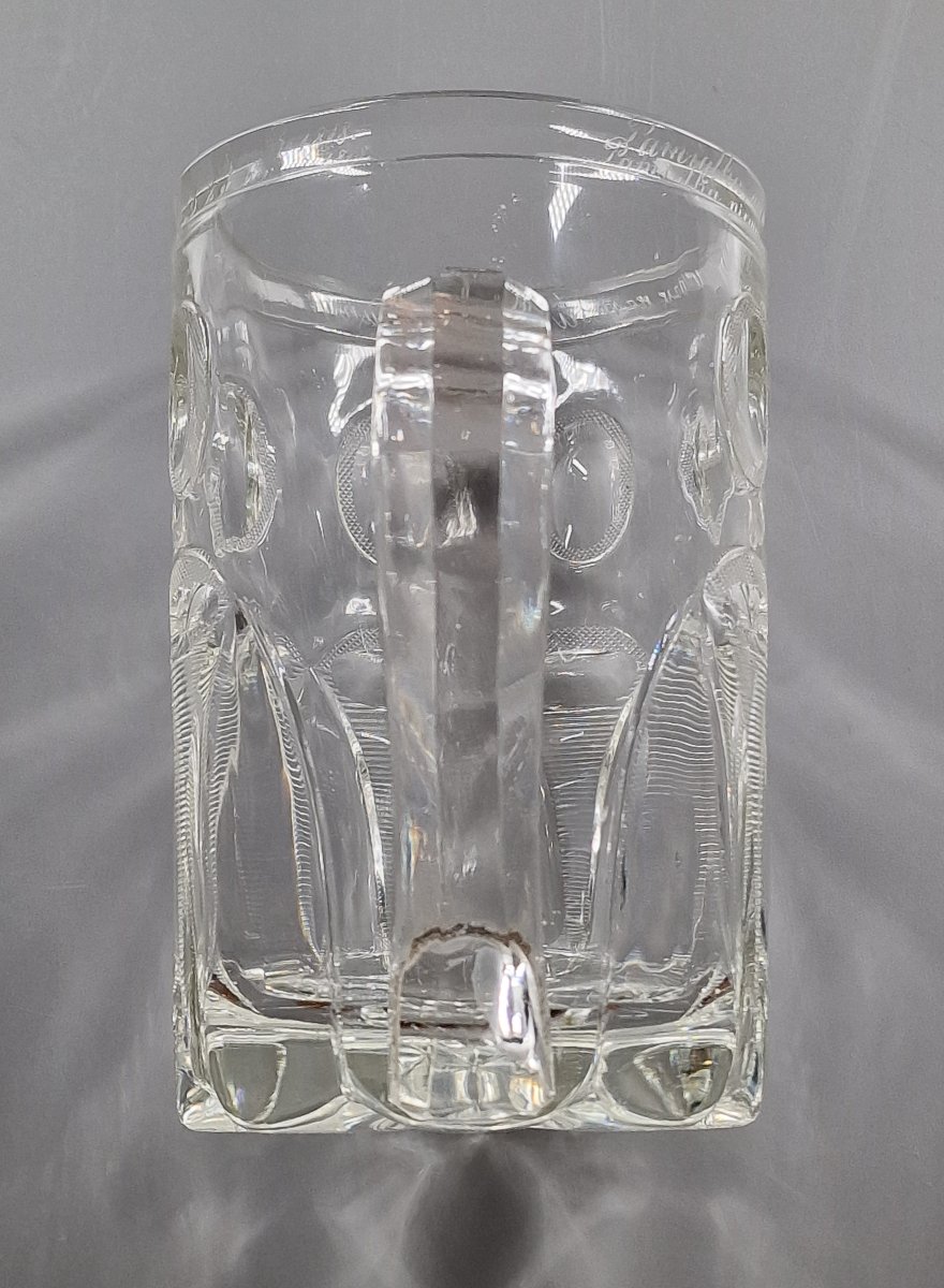Molded, Cut Crystal Mug Engraved With A Commemorative Dedication – Poland, 19th Century-photo-4