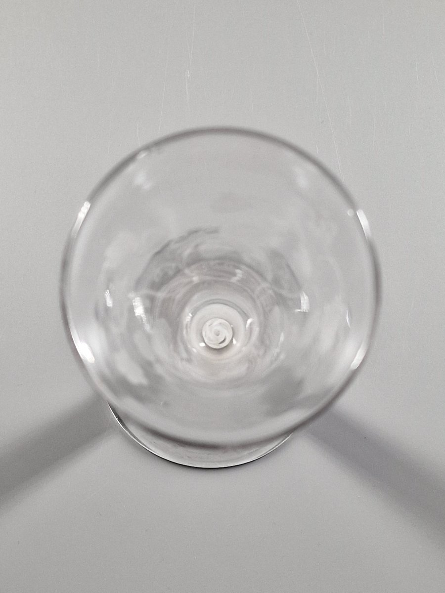Flûte à twist blanc et coupe gravée – Pays-Bas ou Angleterre, fin du XVIIIe siècle 18e-photo-2