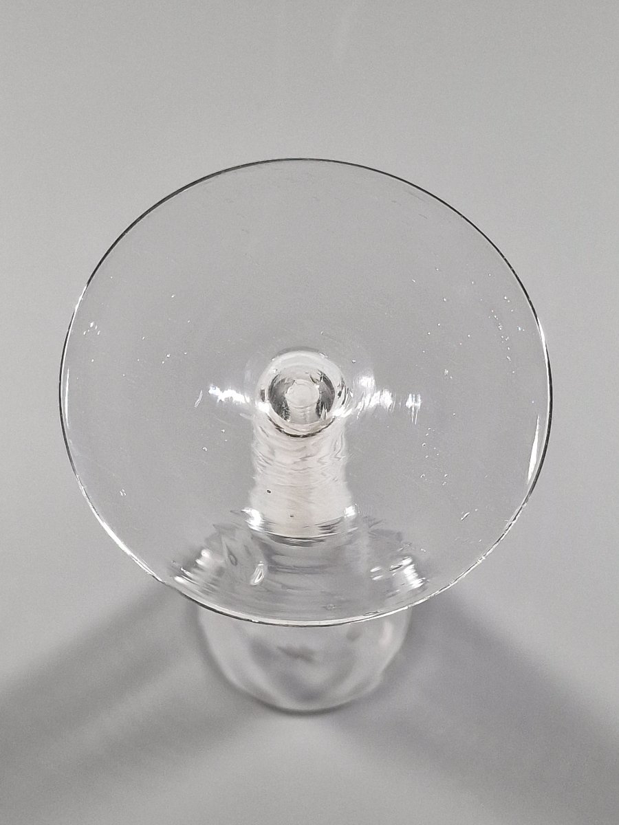 Flûte à twist blanc et coupe gravée – Pays-Bas ou Angleterre, fin du XVIIIe siècle 18e-photo-3