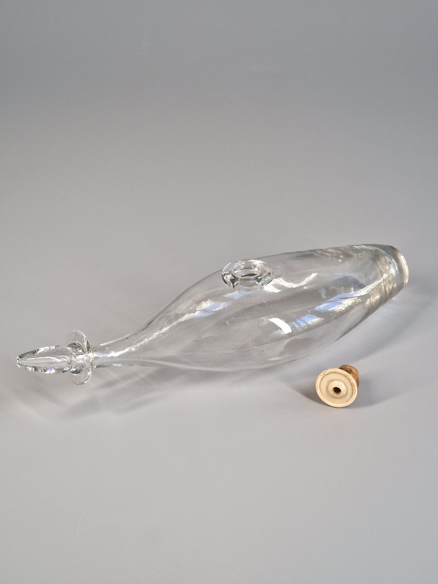 [Puériculture] Biberon en verre soufflé et bouchon en os – XIXe siècle-photo-3