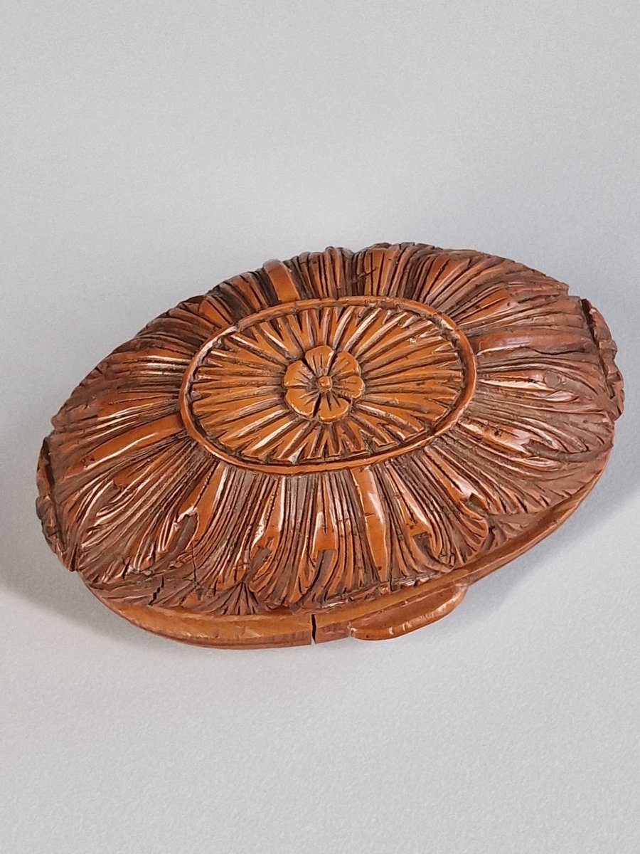 Tabatière boîte à priser en corozo sculpté – XIXe siècle-photo-3