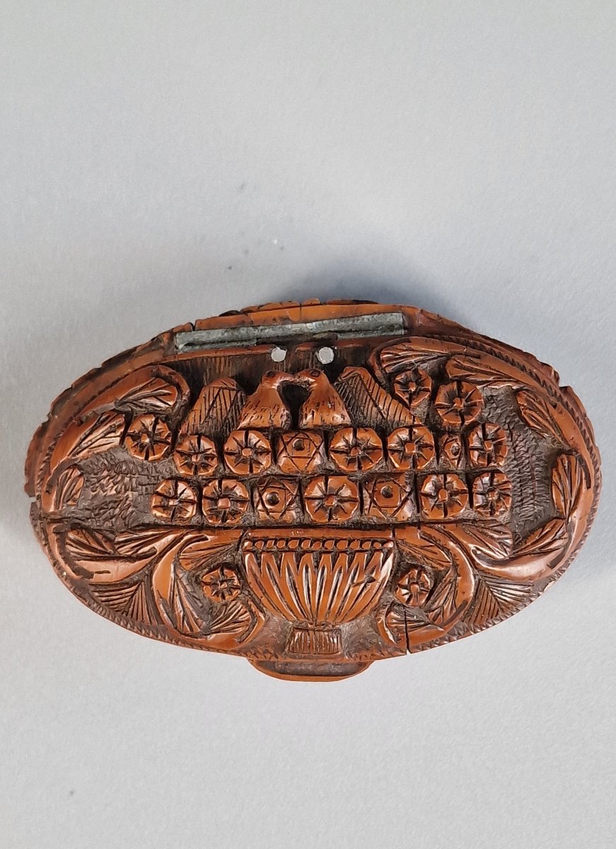 Tabatière boîte à priser en corozo sculpté – XIXe siècle-photo-2