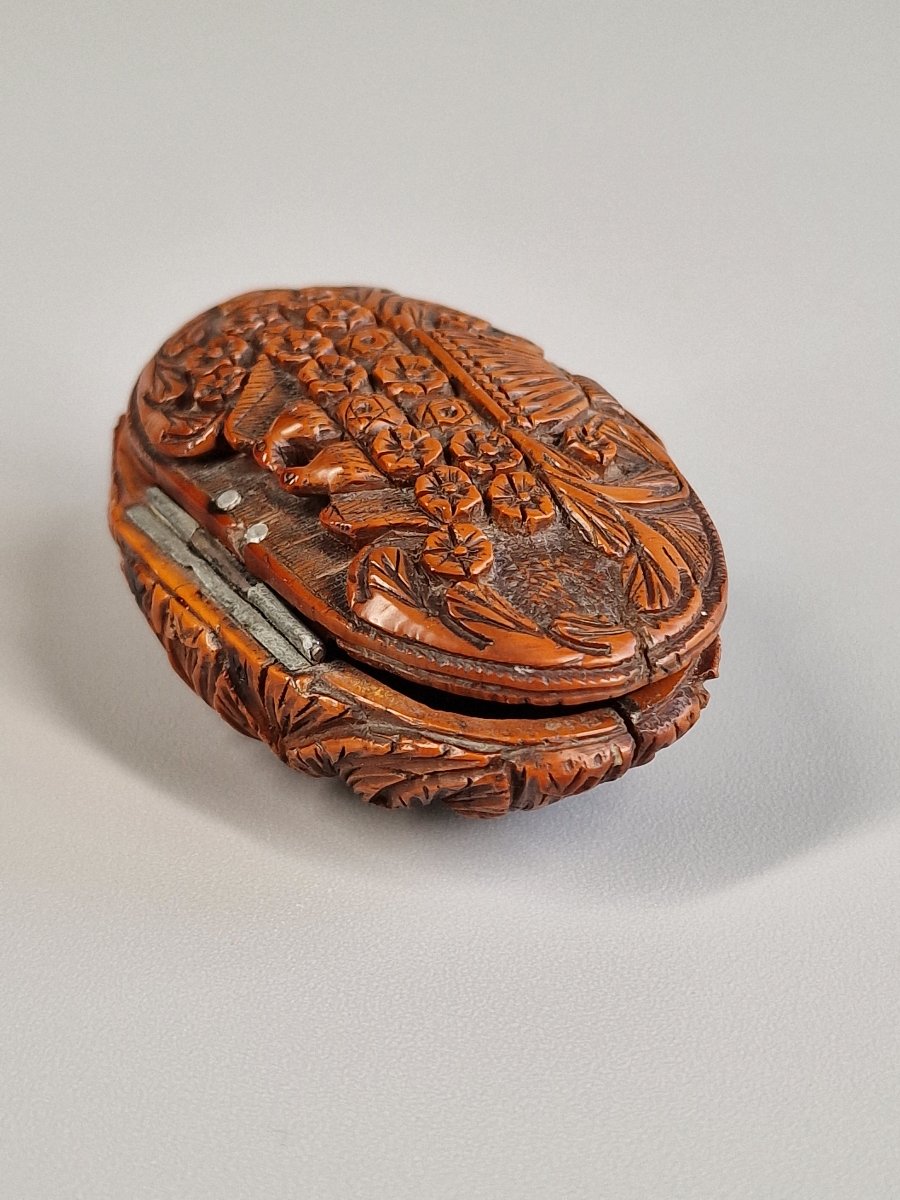 Tabatière boîte à priser en corozo sculpté – XIXe siècle-photo-4