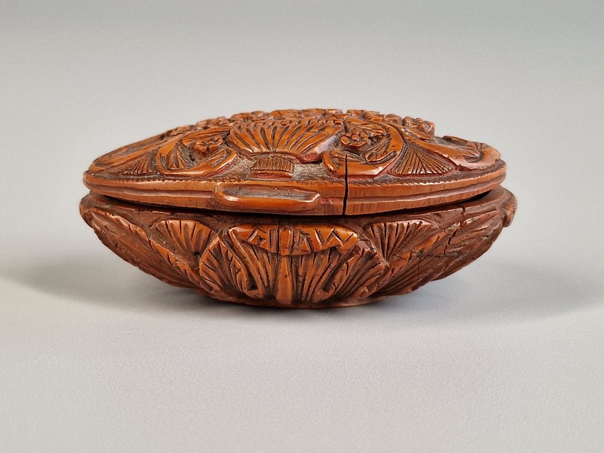 Tabatière boîte à priser en corozo sculpté – XIXe siècle-photo-5