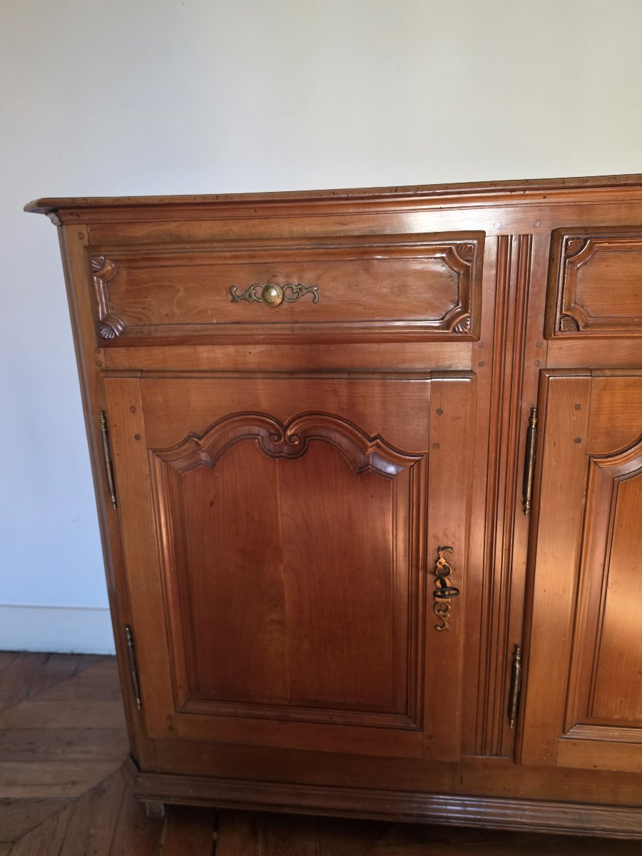 Buffet enfilade en merisier massif à belle patine – Époque Transition, XVIIIe siècle-photo-2