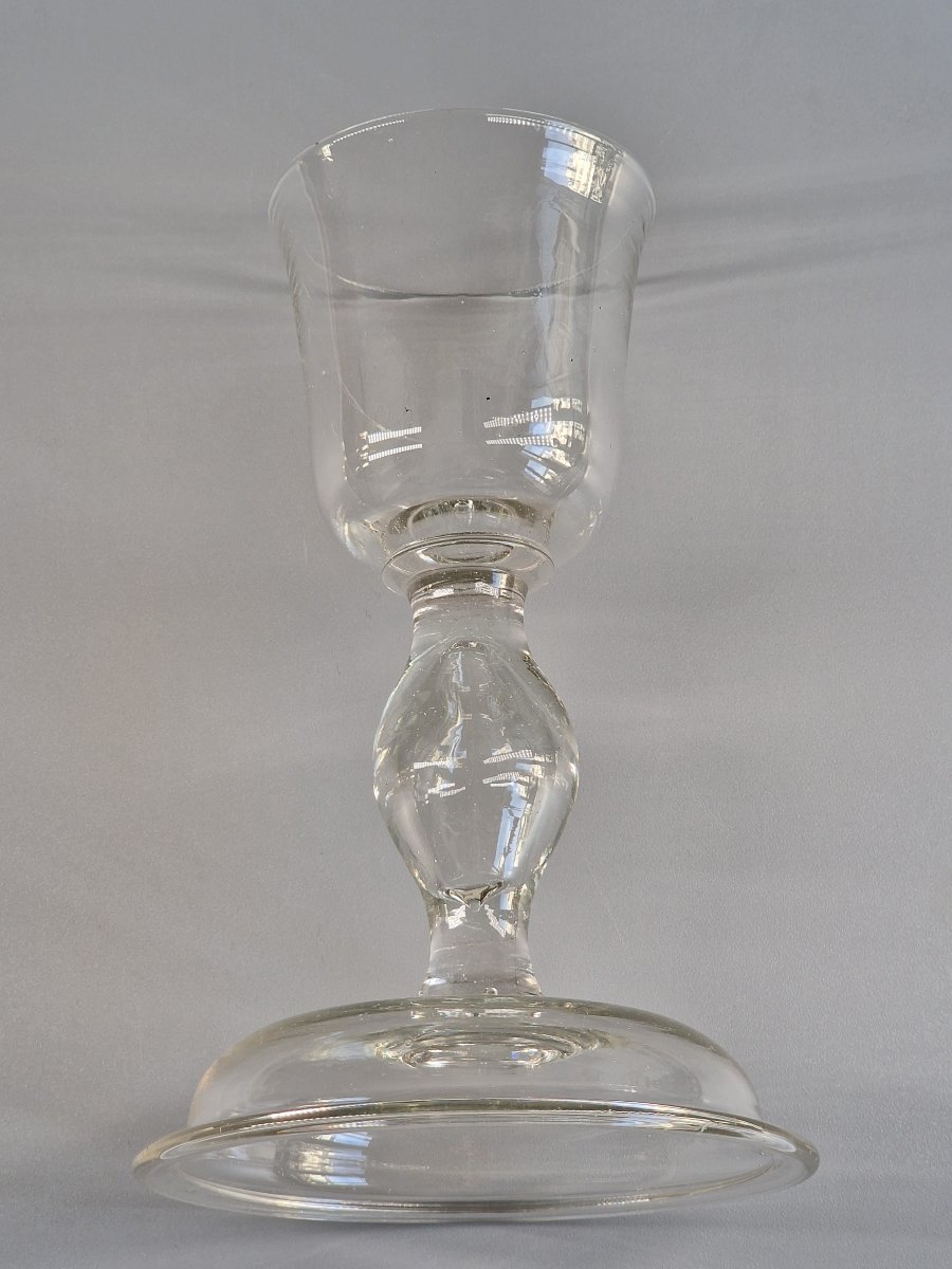 Blown-glass Chalice With A Baluster Stem And Bell-shaped Base, Late 18th Century-photo-2