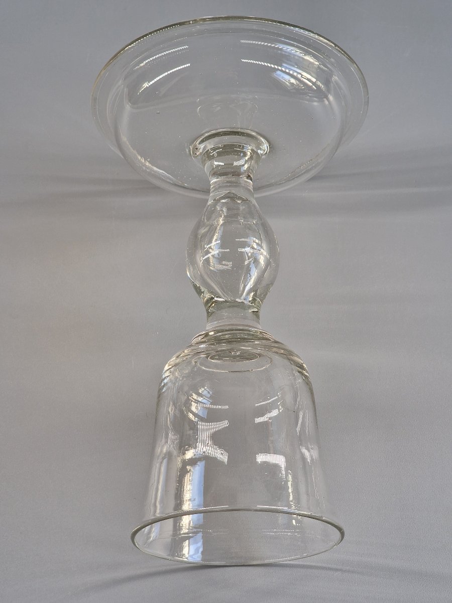 Blown-glass Chalice With A Baluster Stem And Bell-shaped Base, Late 18th Century-photo-3