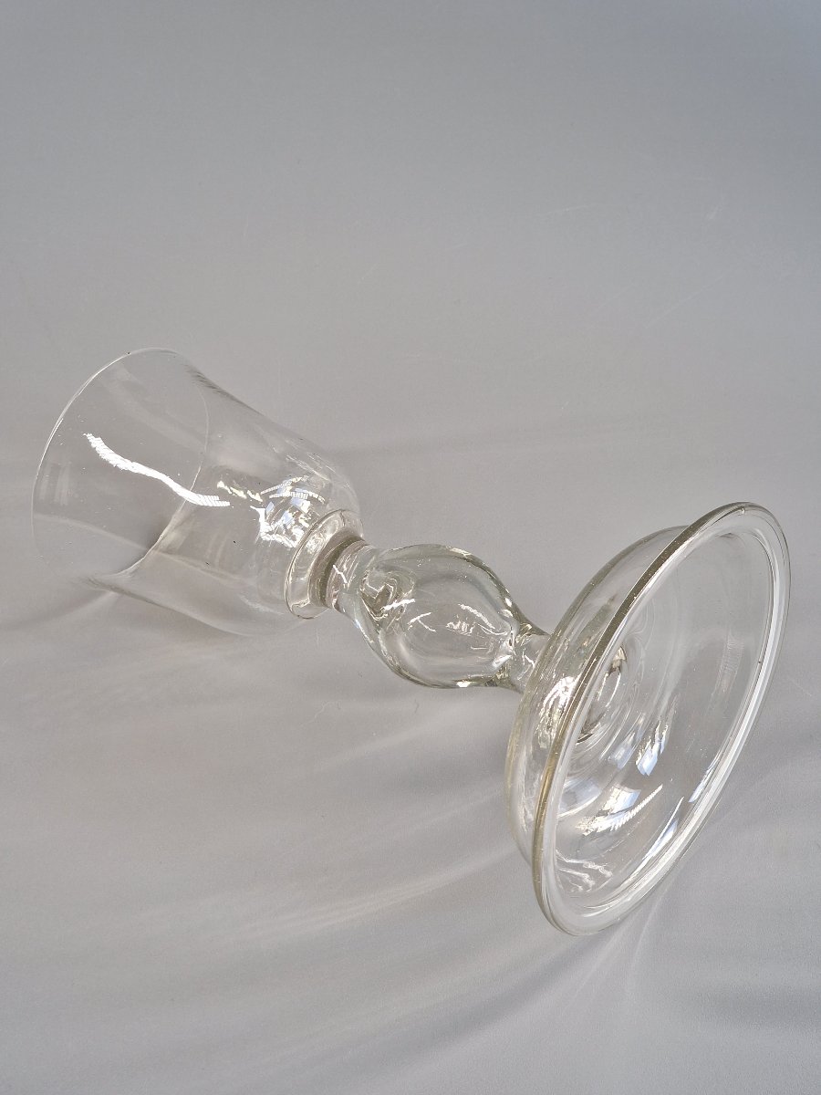 Blown-glass Chalice With A Baluster Stem And Bell-shaped Base, Late 18th Century-photo-6