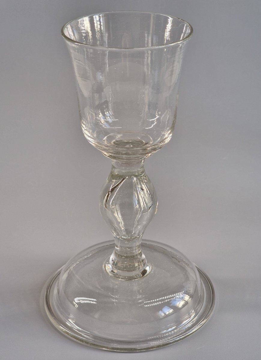 Blown-glass Chalice With A Baluster Stem And Bell-shaped Base, Late 18th Century-photo-8