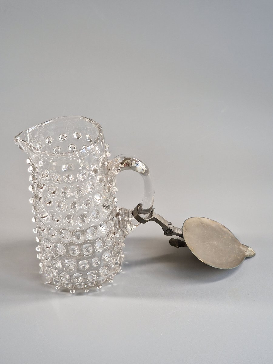 Studded Blown-glass Pitcher – Liège, Late 18th Century-photo-4