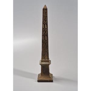 Italie, souvenir du Grand Tour – Obélisque en fonte de fer – XIXe siècle 19e