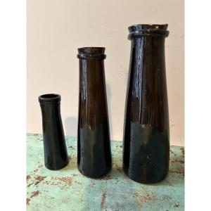 Two Tinted Blown Glass Truffle Jars - Late 18th Century 