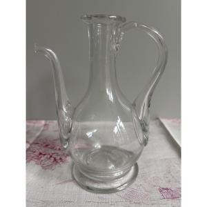Colorless Blown Glass Oil Cruet - Late 18th Century 