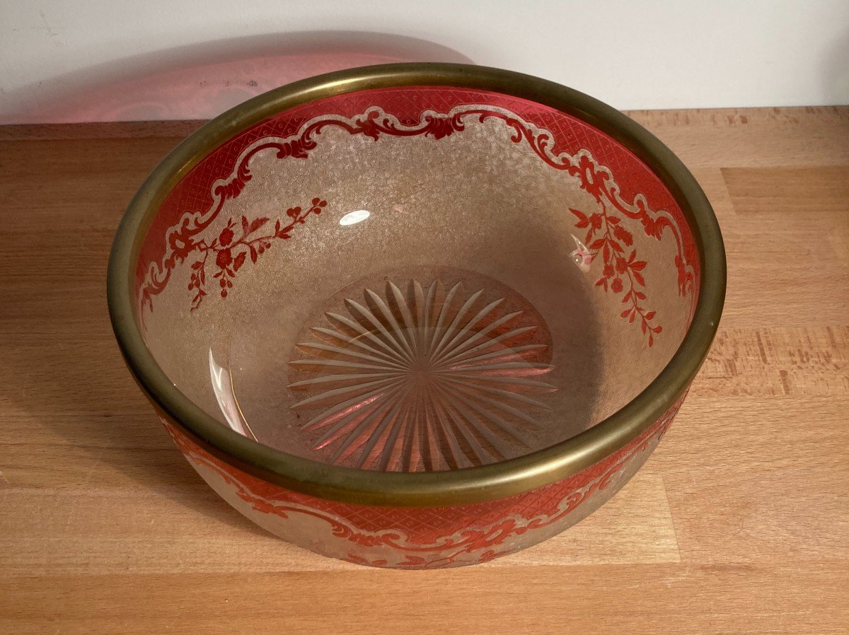 Salad Bowl With Acid-clear Floral Decor-photo-4