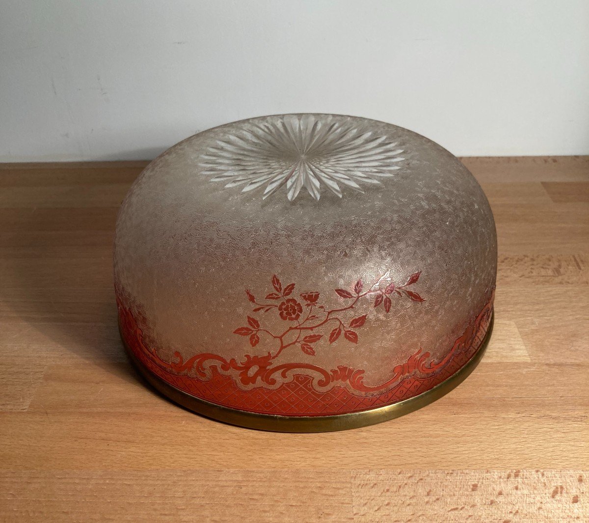 Salad Bowl With Acid-clear Floral Decor-photo-2