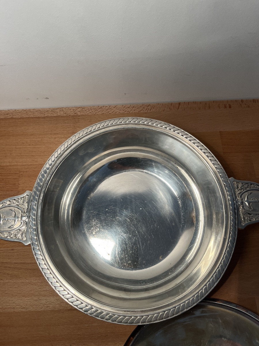 Christofle Soup Tureen For The French Navy In Silver Plated Metal -photo-5
