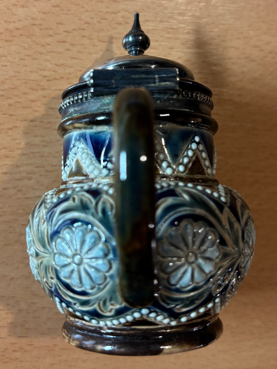 Moutardier en céramique Doulton Lambeth-photo-3