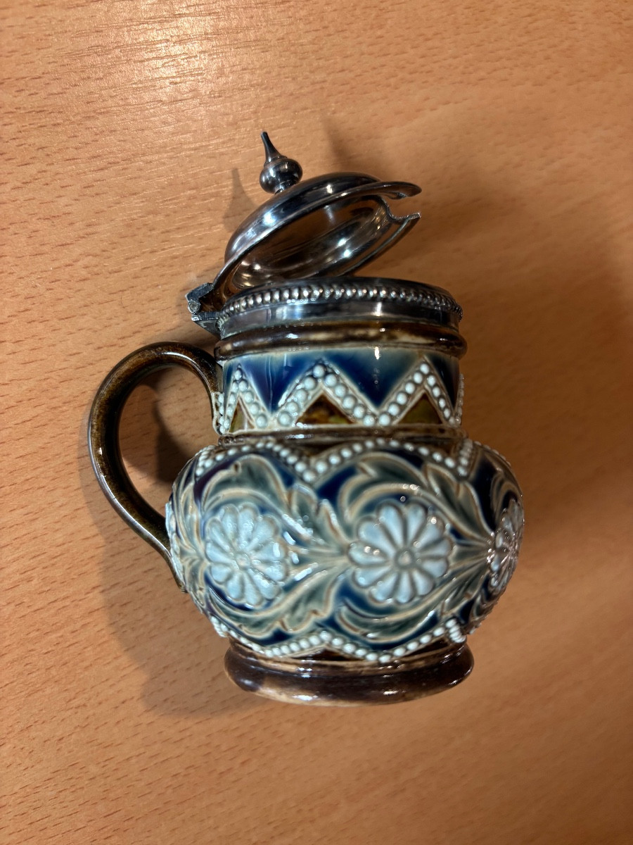 Moutardier en céramique Doulton Lambeth