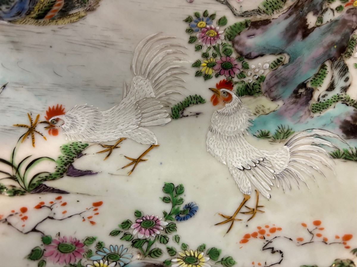 Plat en porcelaine de Chine XVIIIème siècle -photo-4