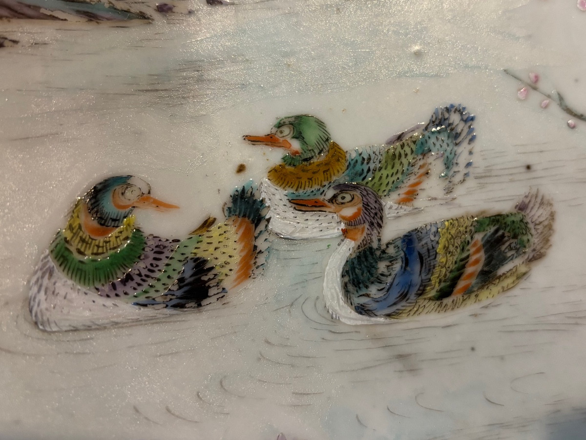 Plat en porcelaine de Chine XVIIIème siècle -photo-1