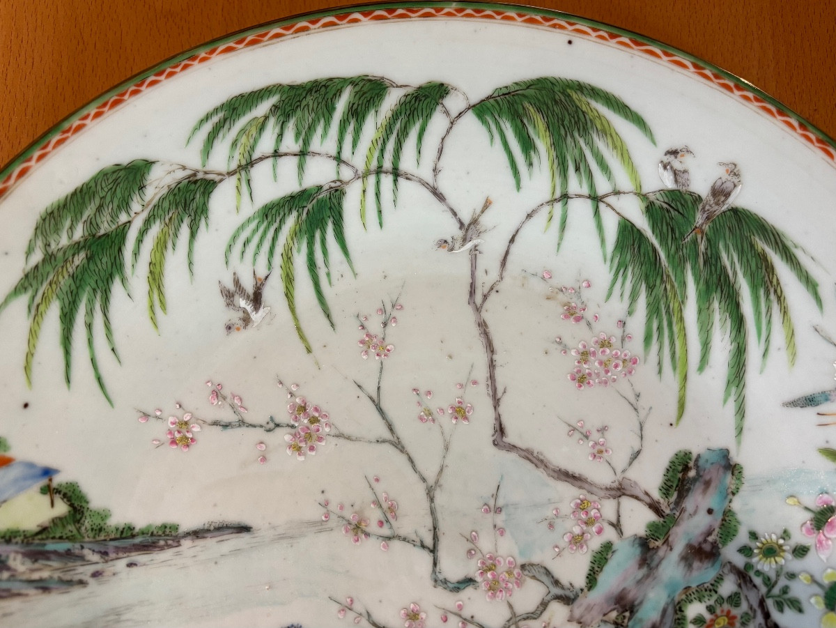 Plat en porcelaine de Chine XVIIIème siècle -photo-2