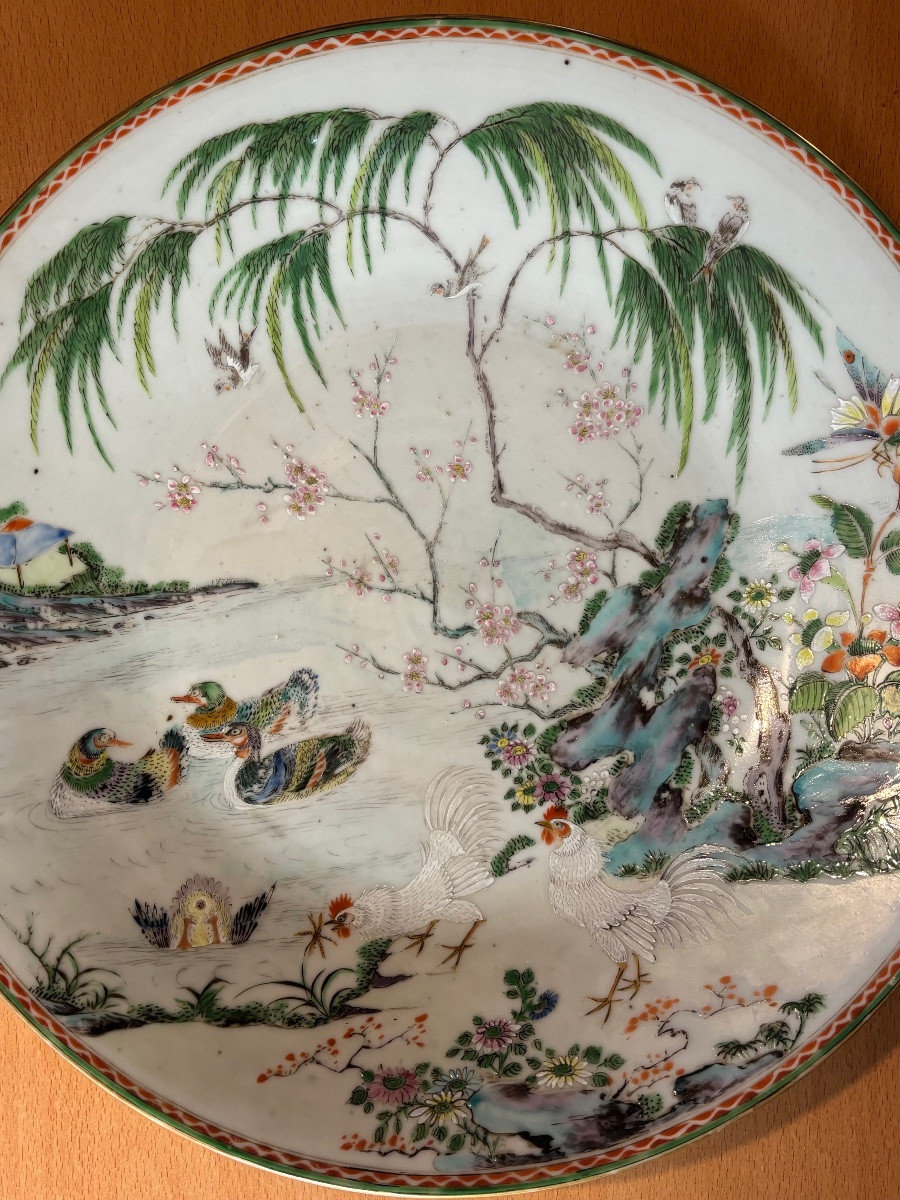 Plat en porcelaine de Chine XVIIIème siècle -photo-3