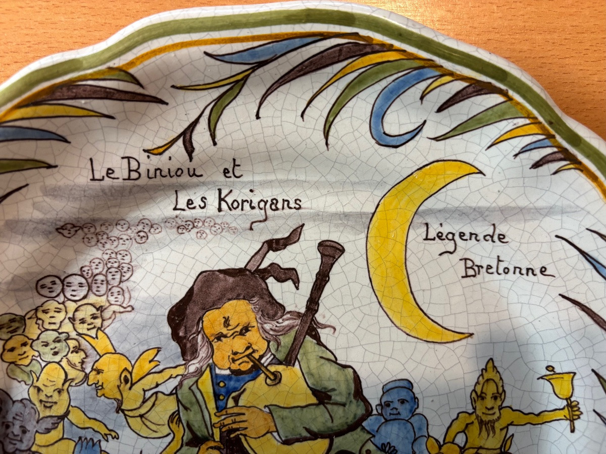 Porquier-Beau , assiette Légende Bretonne -photo-2