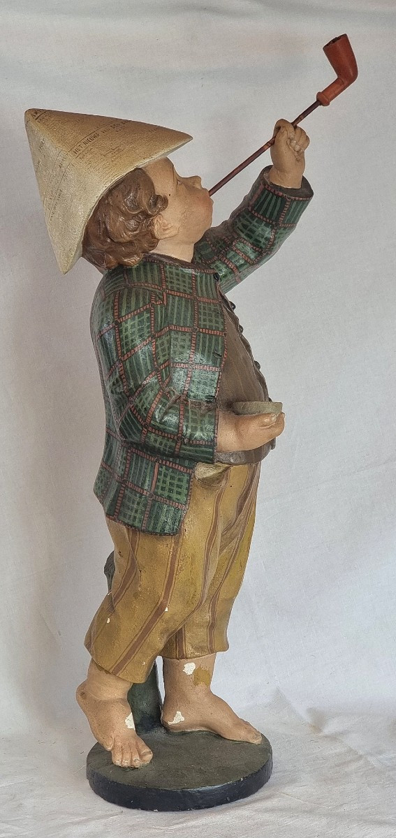 Figurine En Bois Tremblante - 12 Expressions Magnétiques - Décoration De Tableau De Bord Ou Bureau - Artisanat Main