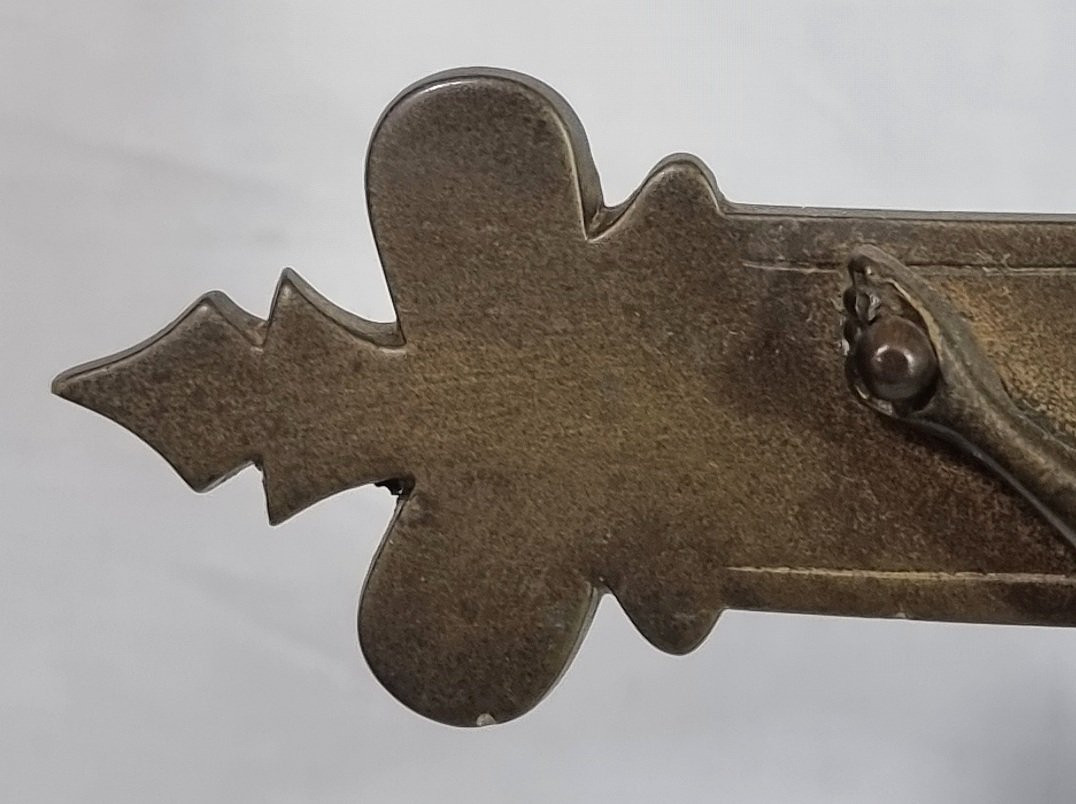 Crucifix En Bronze – 59,5 Cm De Haut – Avec Christ En Croix, Calice Et Crâne Ave-photo-8