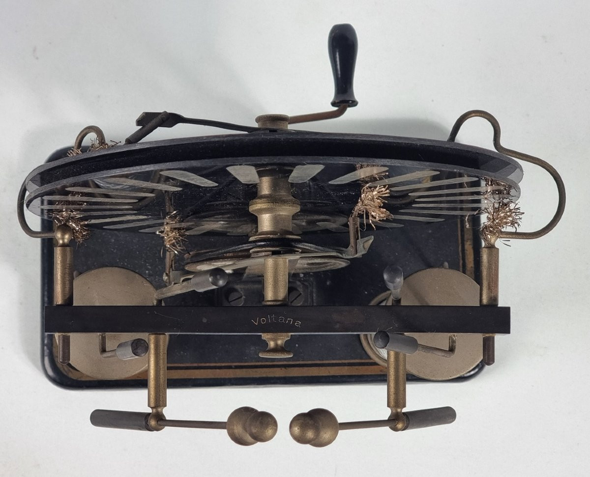 Petite Machine Wimshurst De La Période édouardienne, Fabriqué  Voltare-photo-3