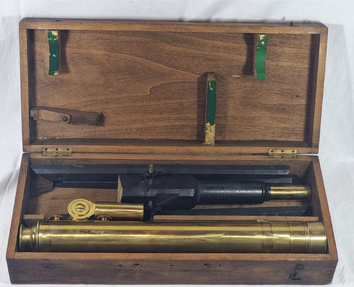 Spyglass Lunette / Longue-vue Française Du XIXe Siècle Marquée P. Trambouze Paris-photo-1