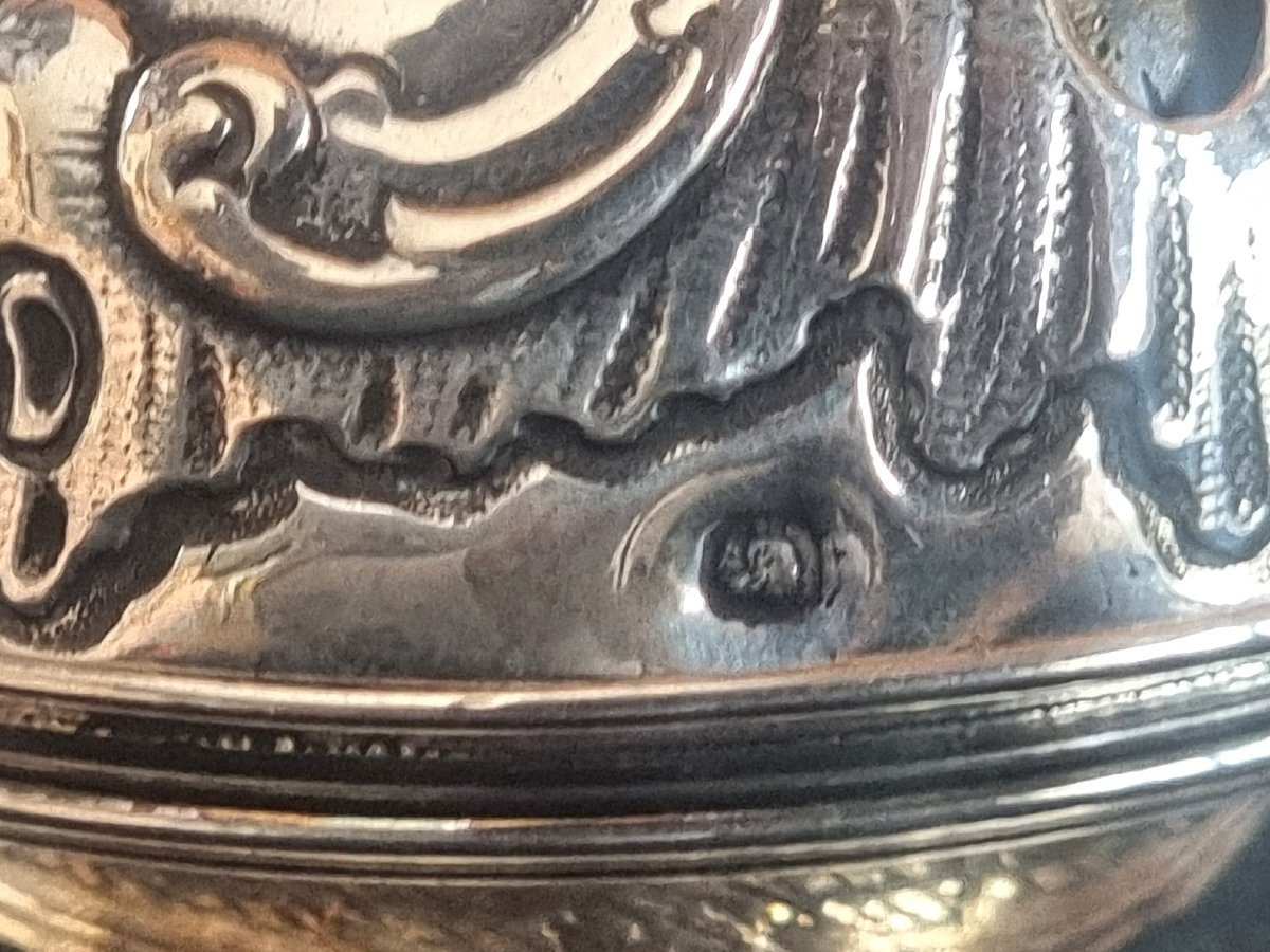 French Silver Table Bell, Marked Fray Fils Paris, 1875–1891-photo-1