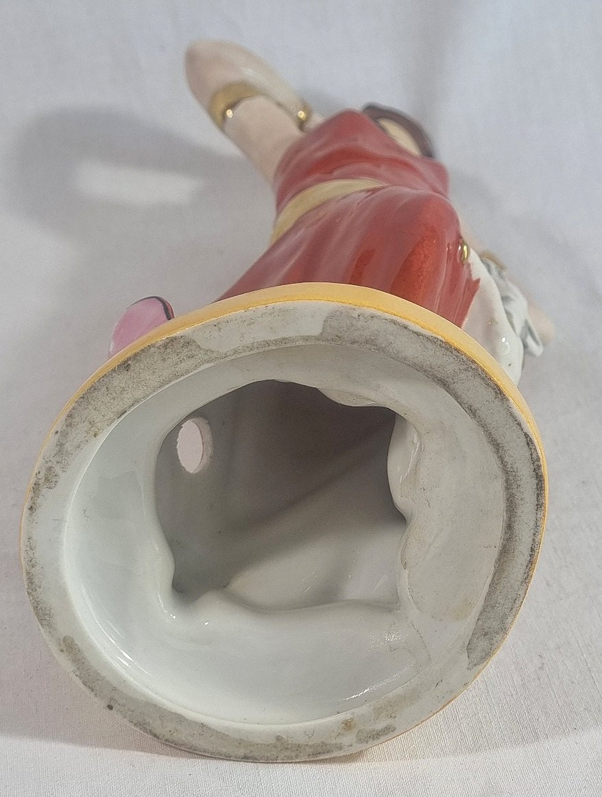 Art Deco Porcelain Fragrance Lamp - Exotic Dancer With Leaping Goat, Erotic Scene-photo-4