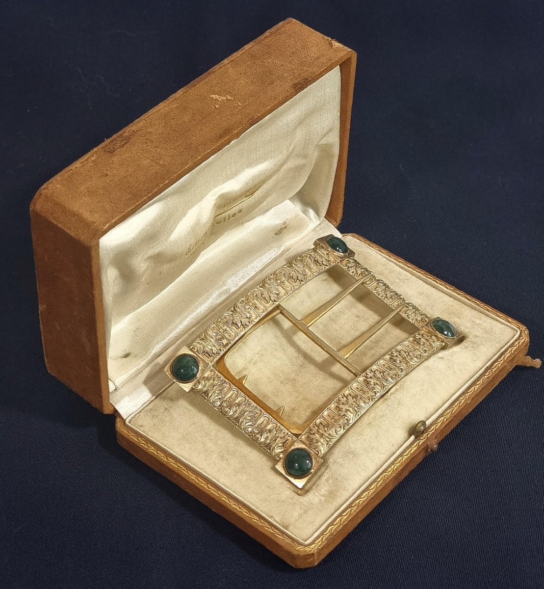 French Silver-gilt Buckle Belt– Circa 1900, With Napoleonic Influence-photo-2