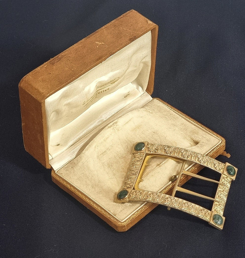 French Silver-gilt Buckle Belt– Circa 1900, With Napoleonic Influence