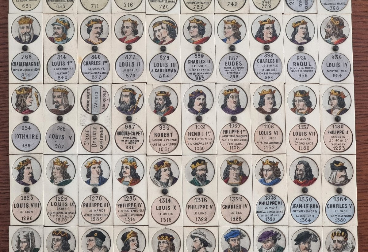Historical Domino Of The Kings Of France (1853) – Maison Alphonse Giroux-photo-3