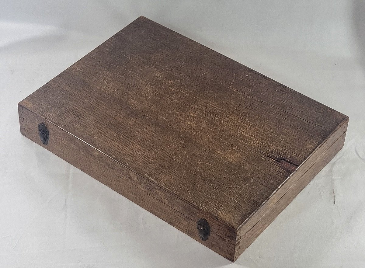 Coffret de verres d’essai optométriques ancien – début XXe siècle-photo-1